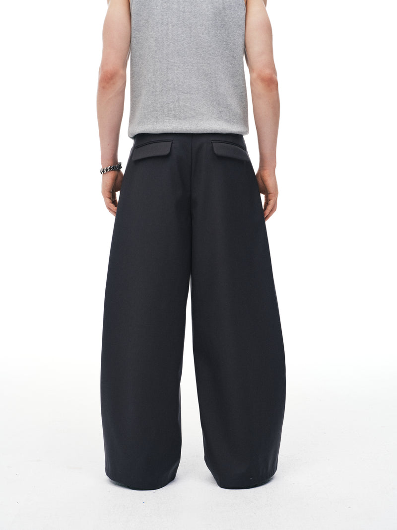 Pantalones con Pliegues de Columna