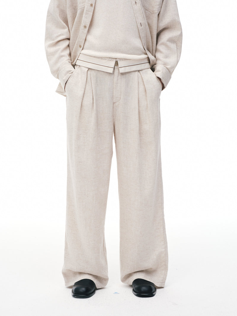 'No Meeting' Pantalones de ramie