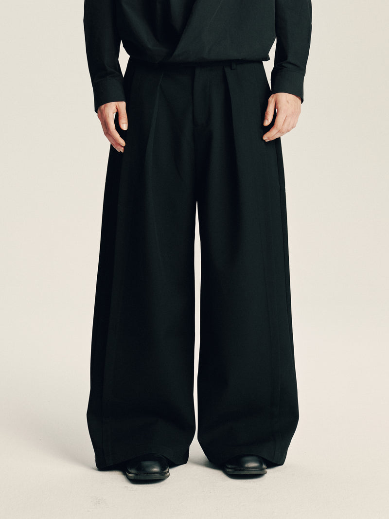 Wide Pleat Trousers