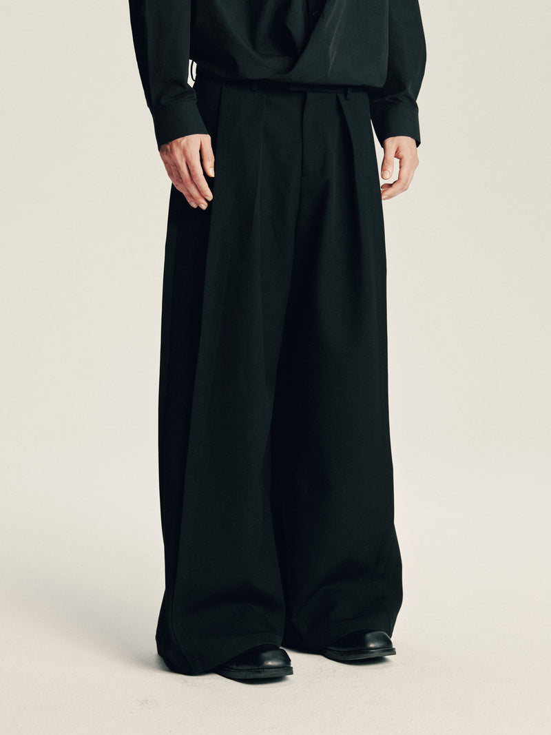 Wide Pleat Trousers