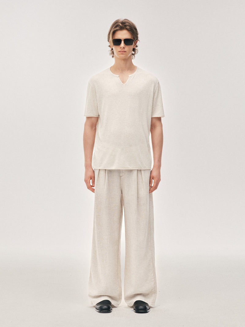 'No Meeting' Pantalons en ramie