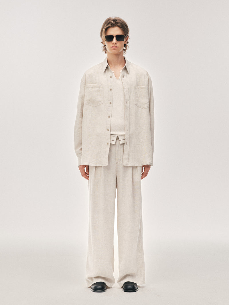 No Meeting Chemise en ramie