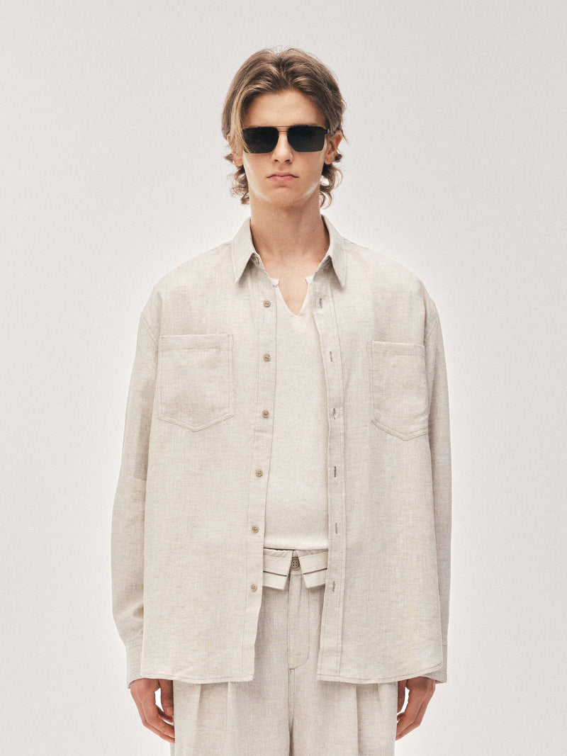 No Meeting Chemise en ramie