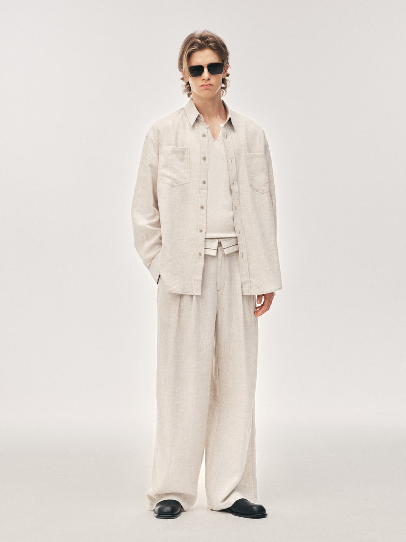 'No Meeting' Pantalons en ramie