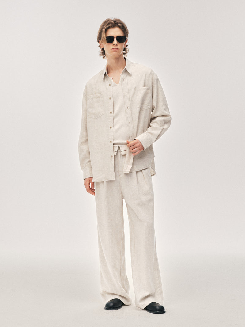 No Meeting Chemise en ramie