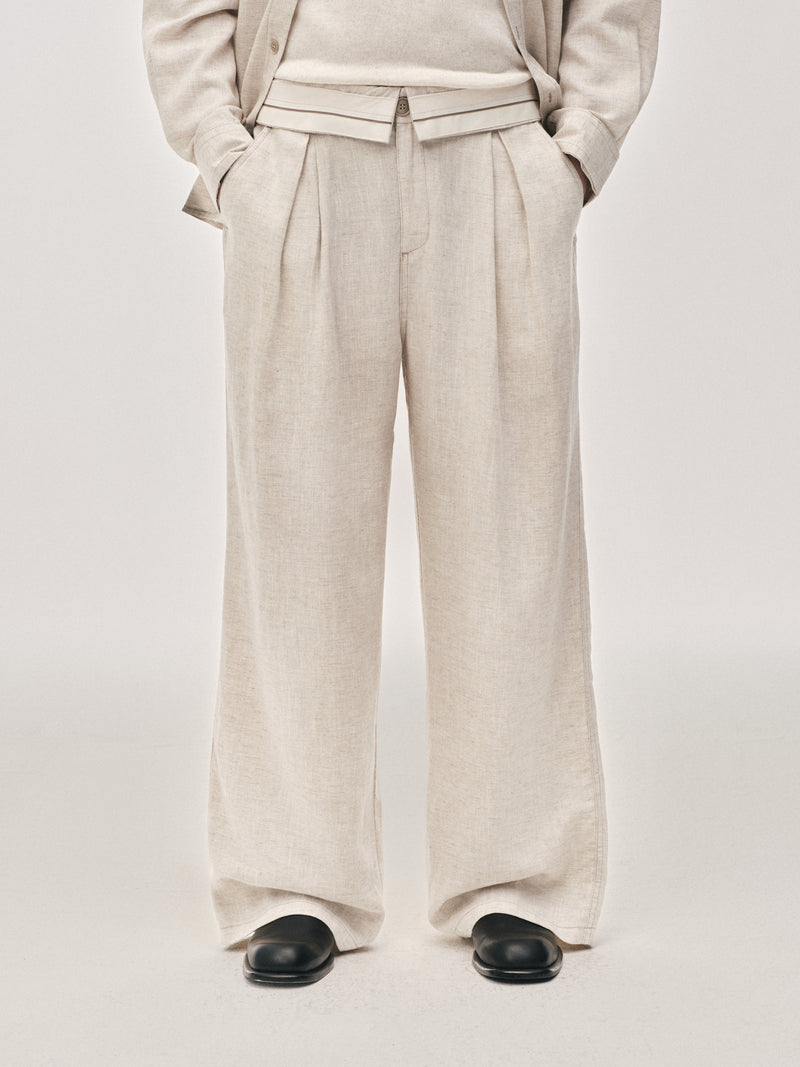 'No Meeting' Pantalons en ramie