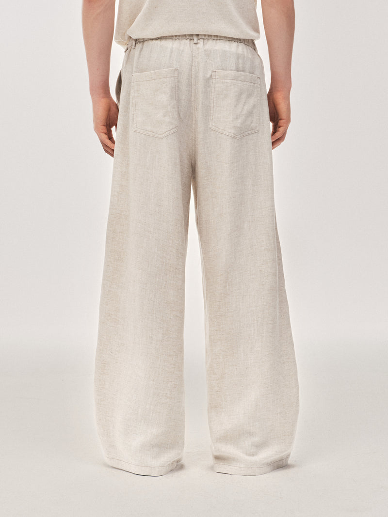 'No Meeting' Pantalons en ramie