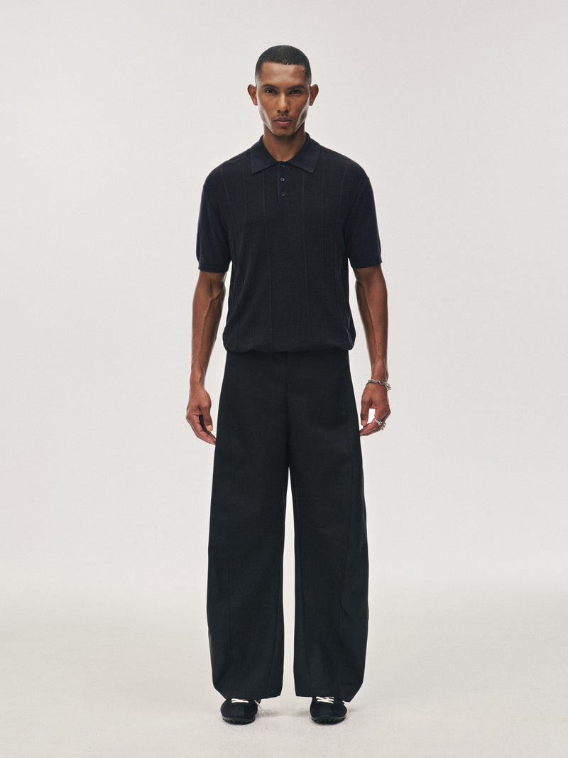 Pantalones de paneles plegados