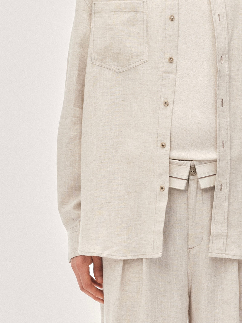 No Meeting Chemise en ramie