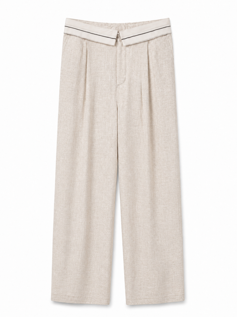 'No Meeting' Pantalones de ramie