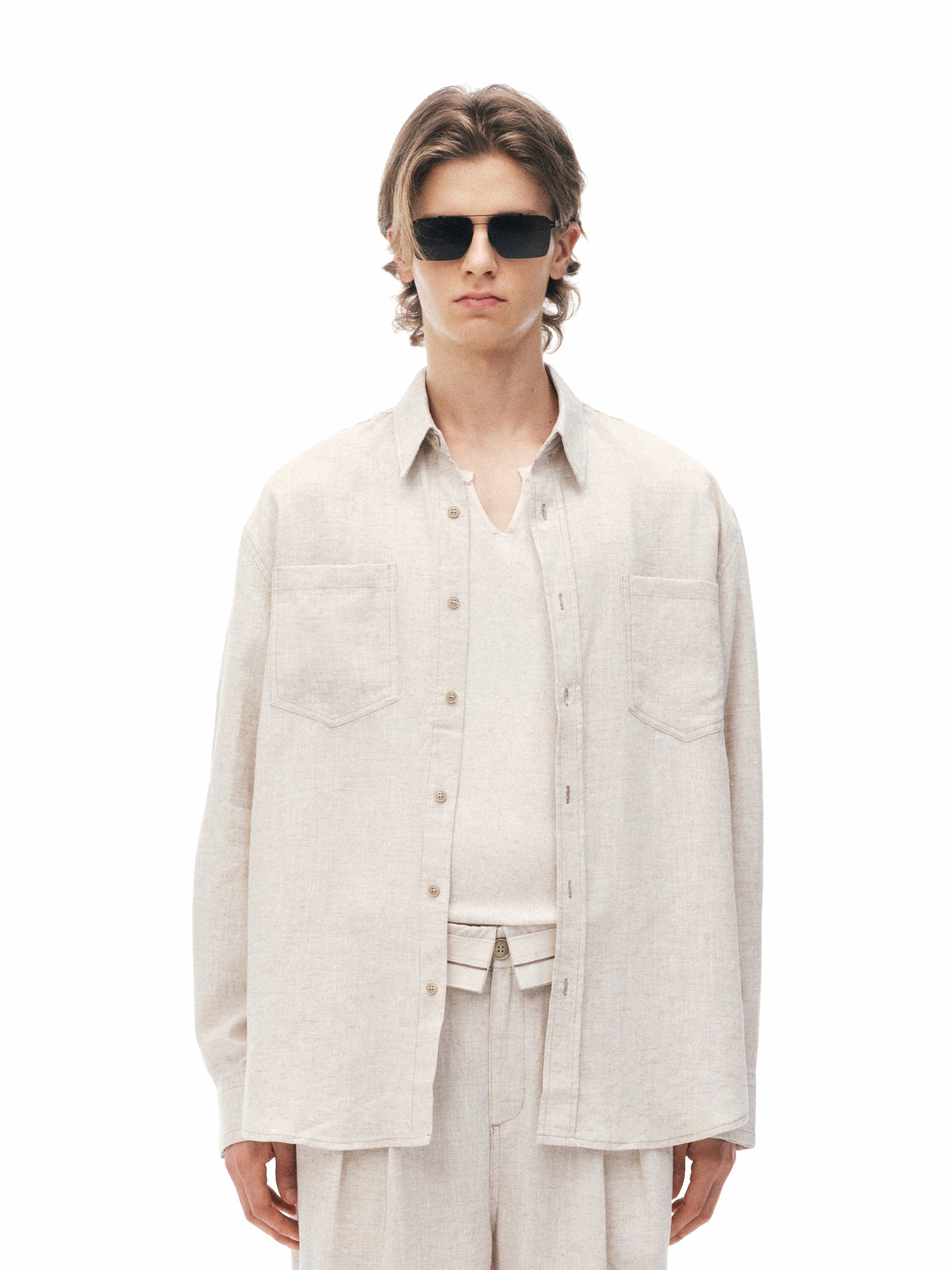 'No Meeting' Ramie Shirt