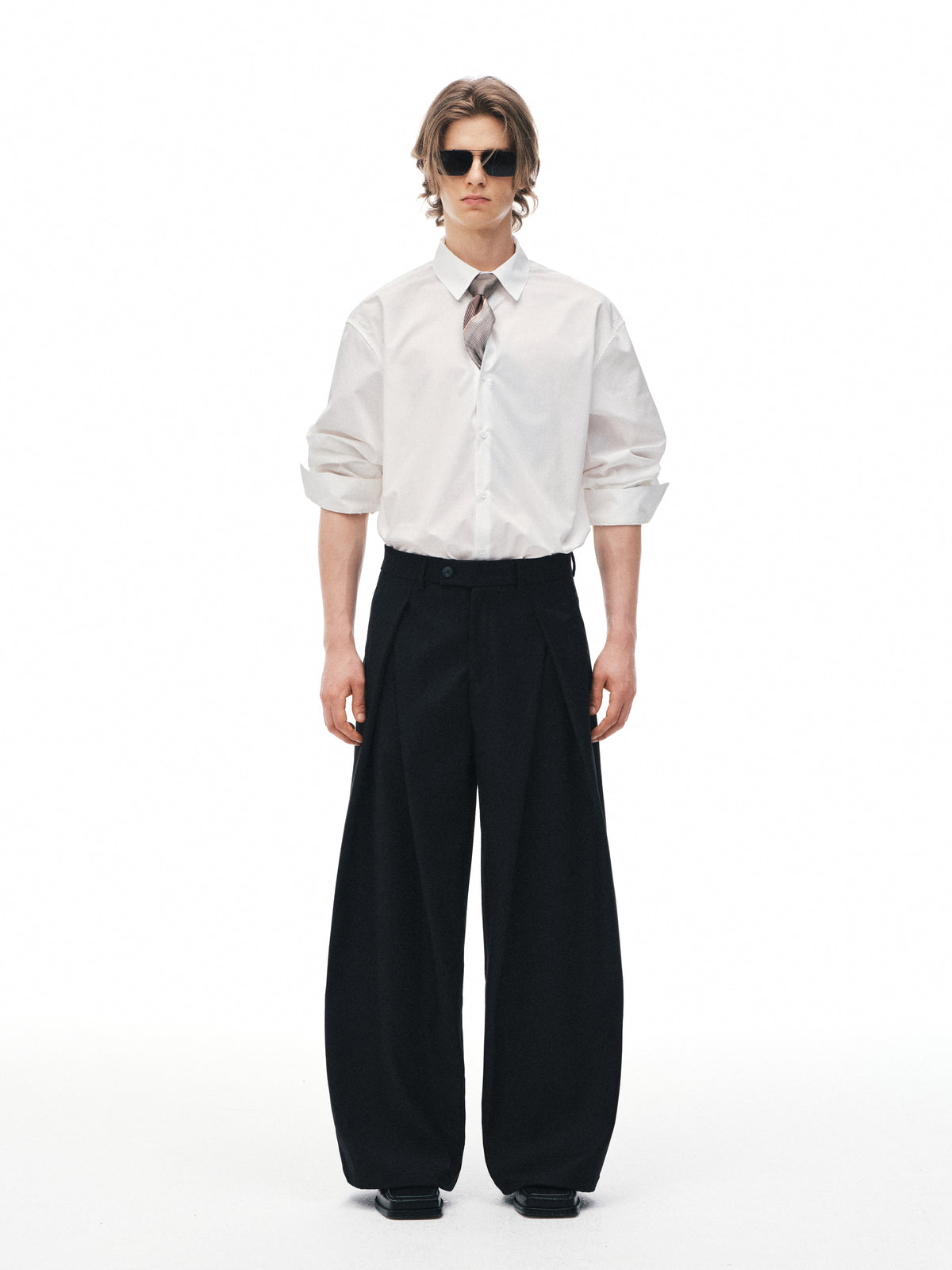Column Pleat Trousers