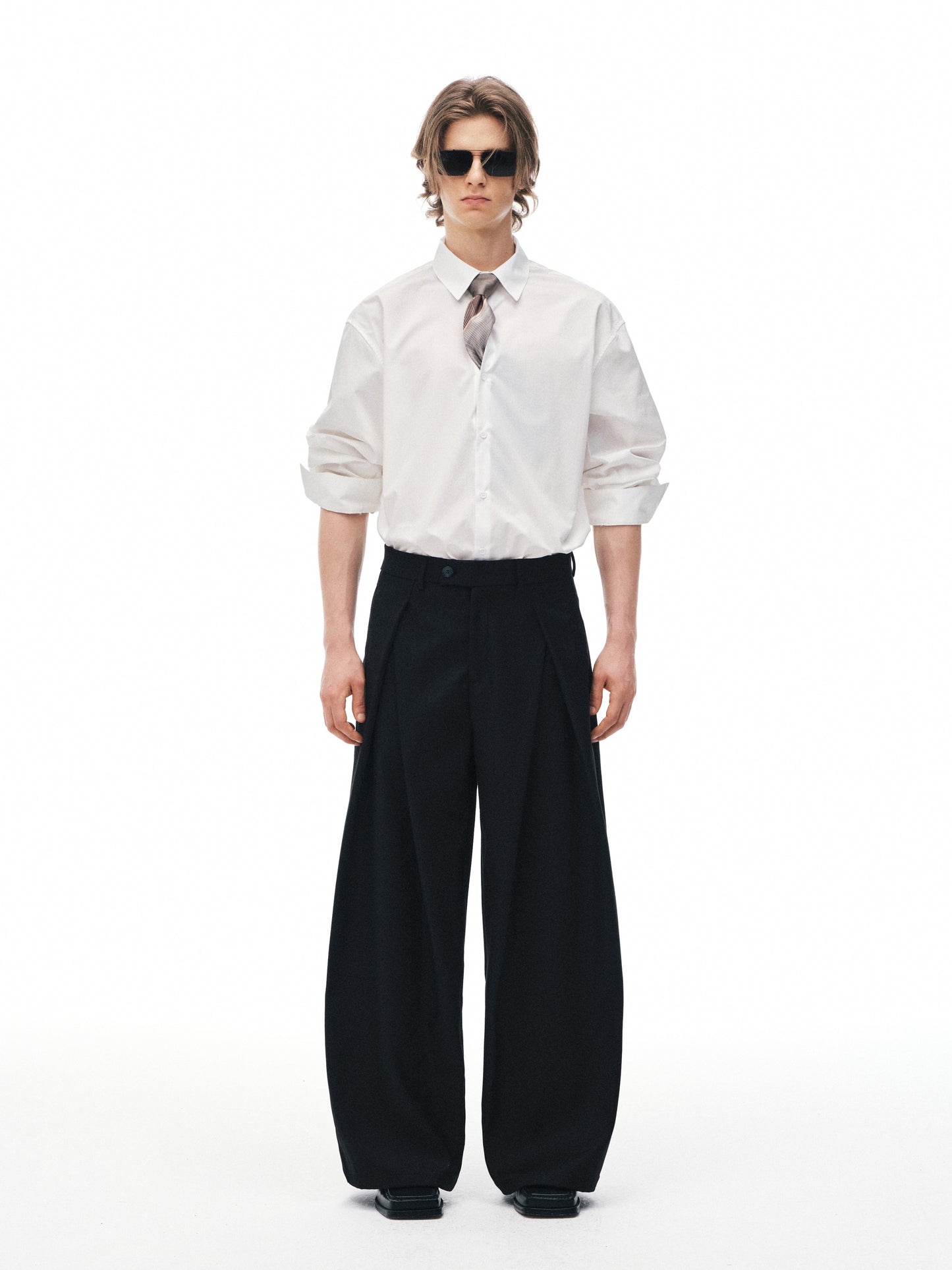 Column Pleat Trousers