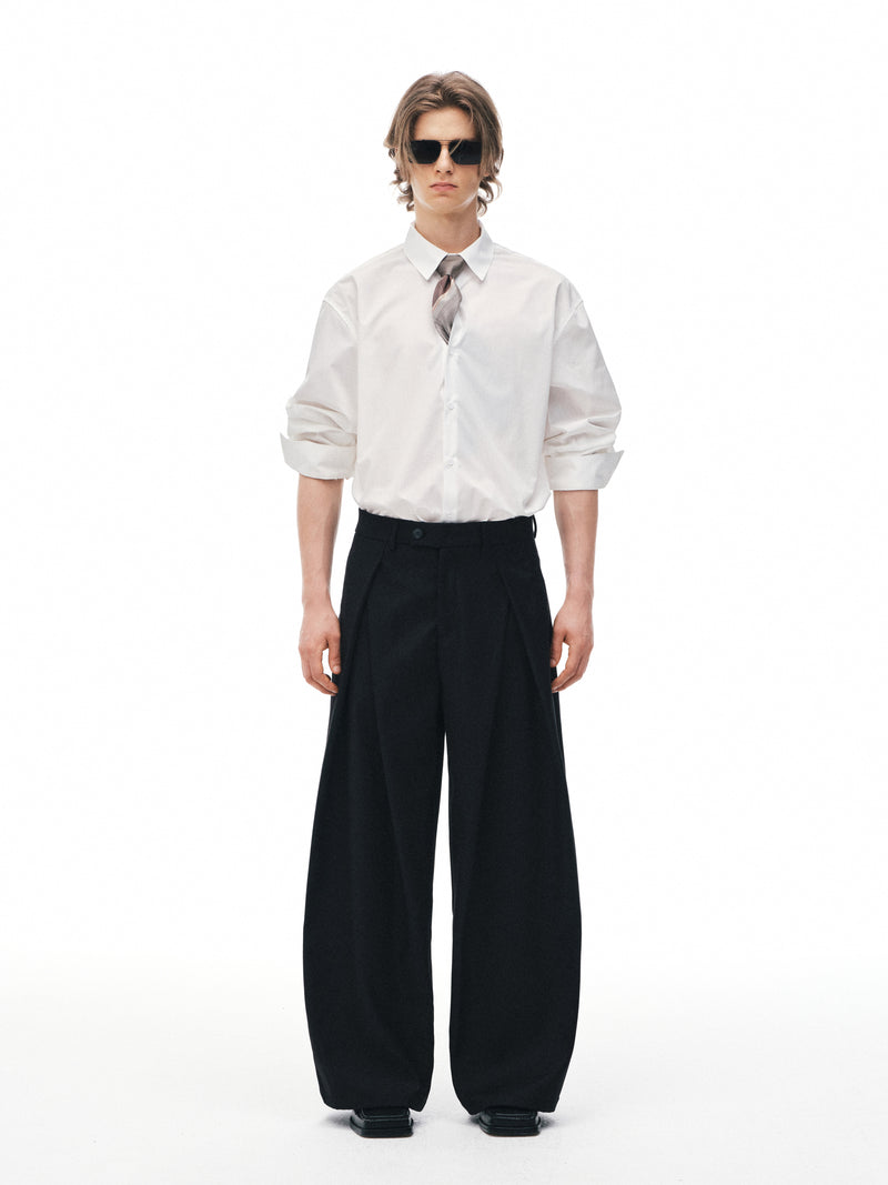 Pantalons à plis colonne