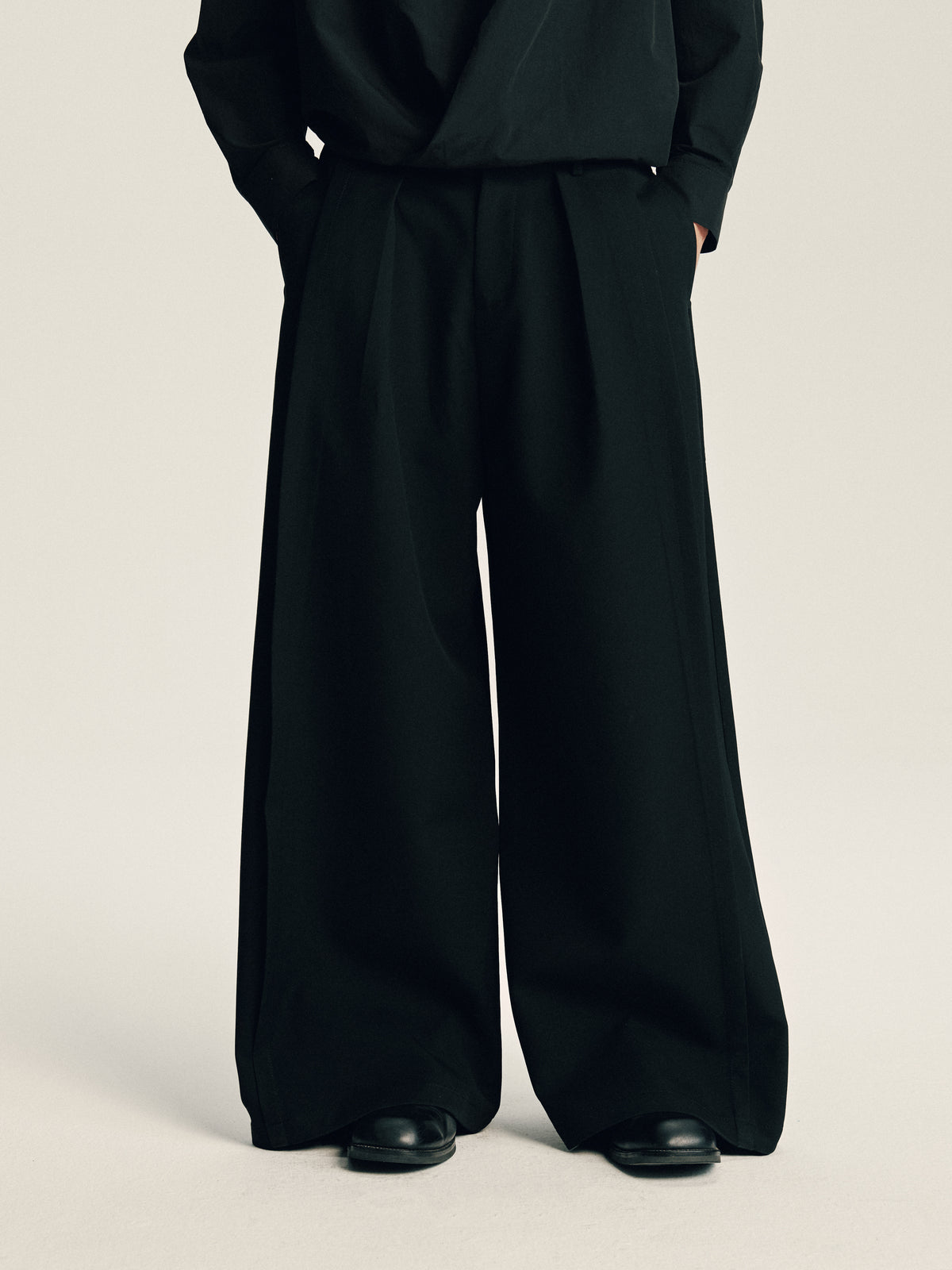 Wide Pleat Trousers