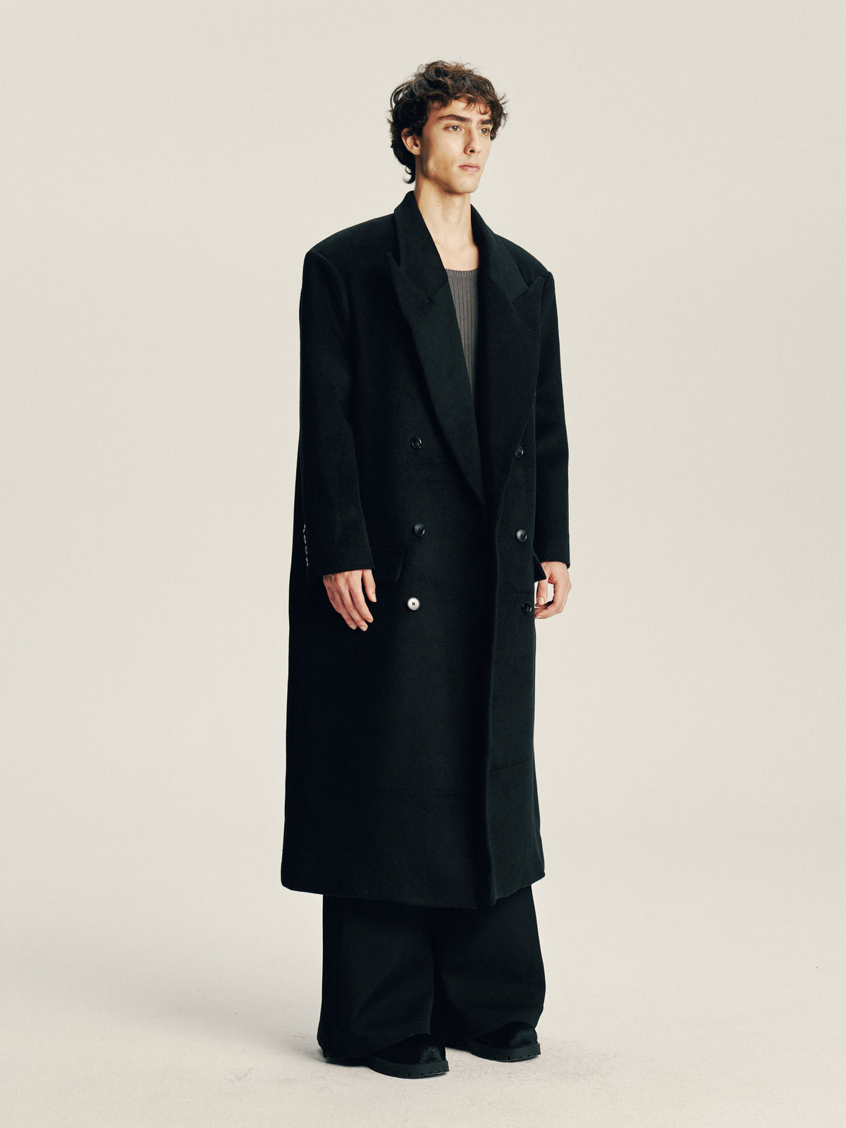 'Delayed' Wool Coat