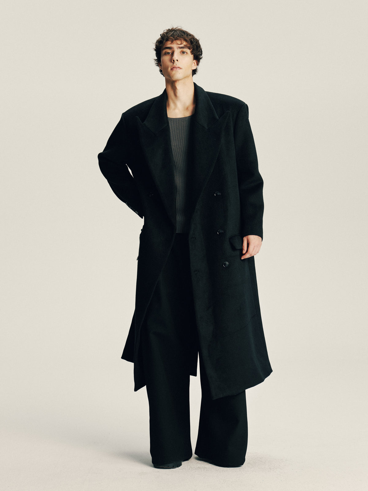 'Delayed' Wool Coat
