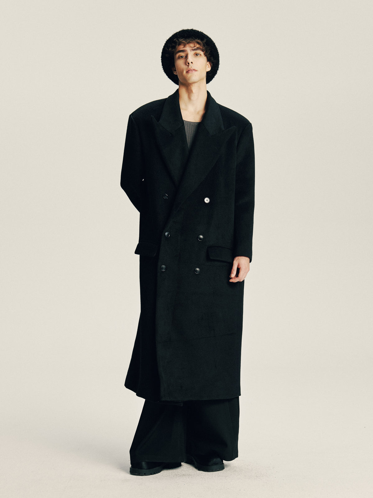 'Delayed' Wool Coat