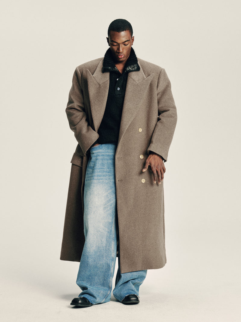 'Delayed' Wool Coat