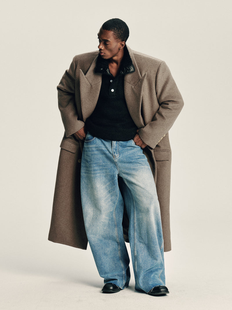 'Delayed' Wool Coat