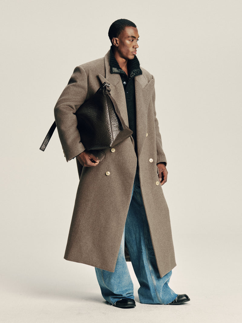 'Delayed' Wool Coat