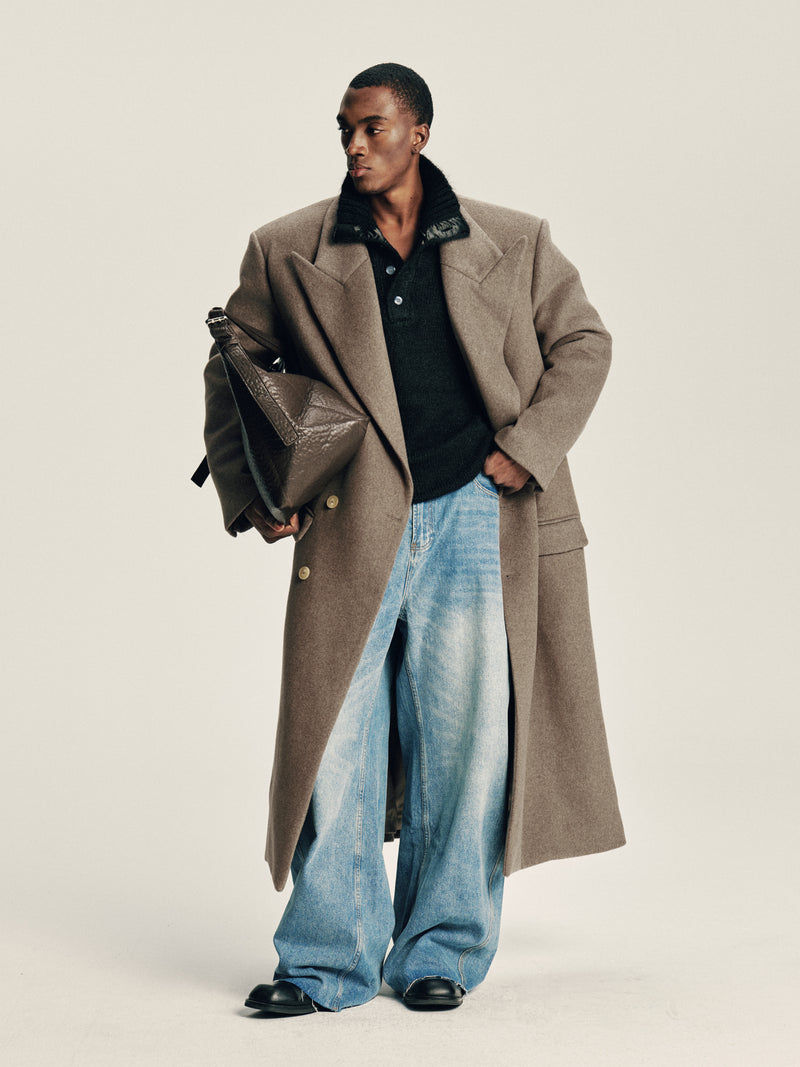 'Delayed' Wool Coat
