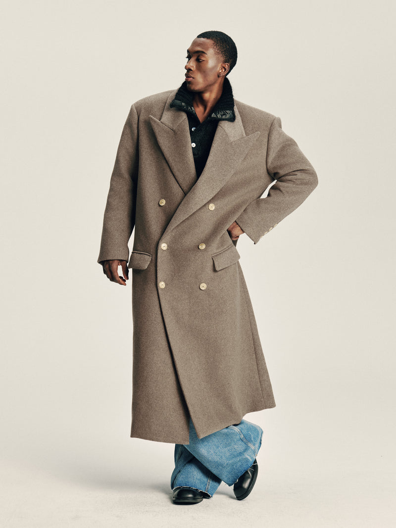 'Delayed' Wool Coat