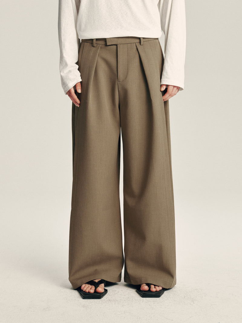 Wide Pleat Trousers