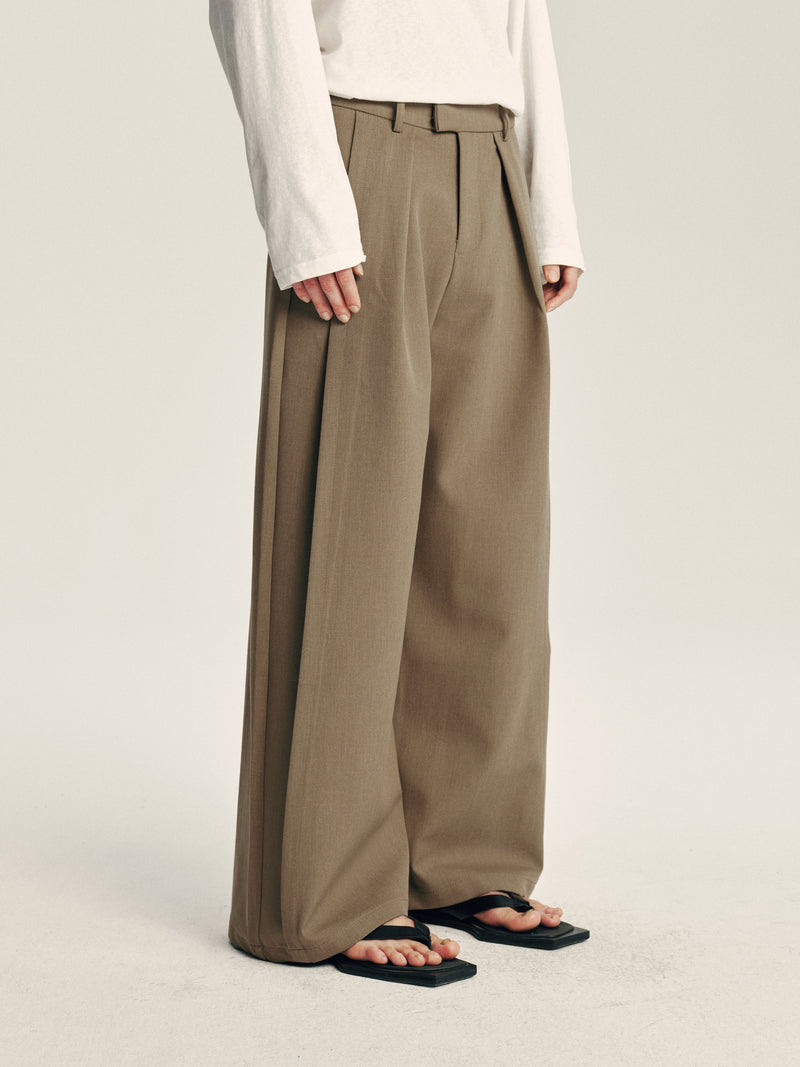 Wide Pleat Trousers