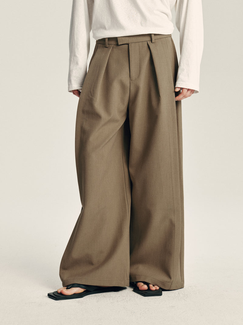 Wide Pleat Trousers