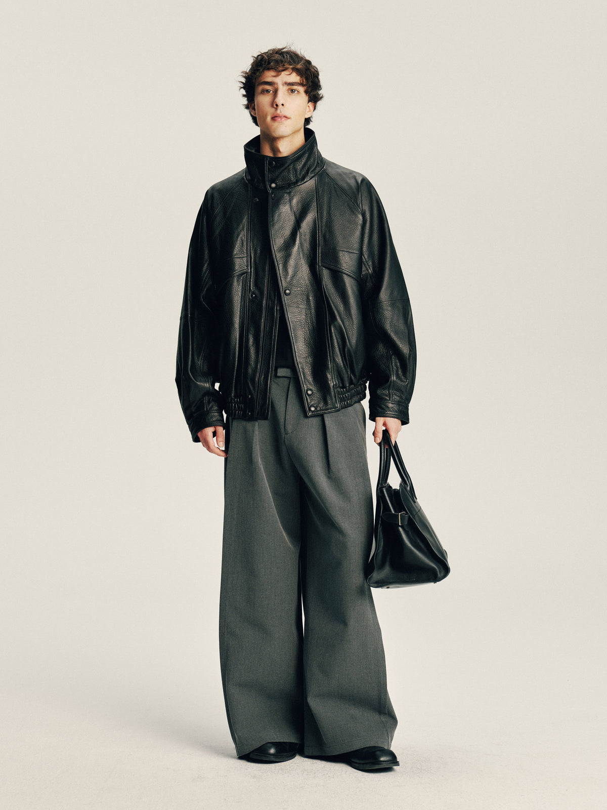 Grain Leather Jacket 01