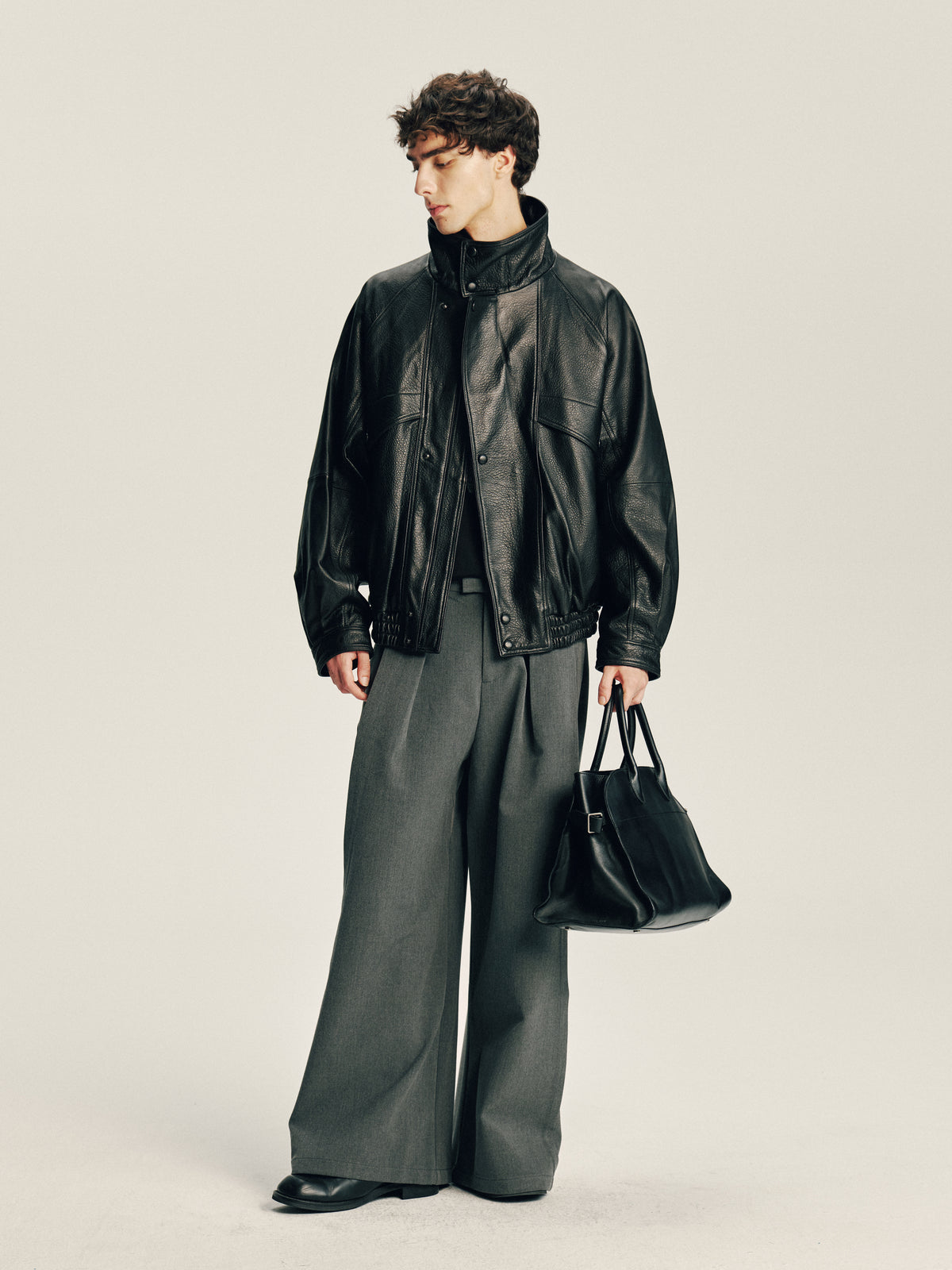 Grain Leather Jacket 01