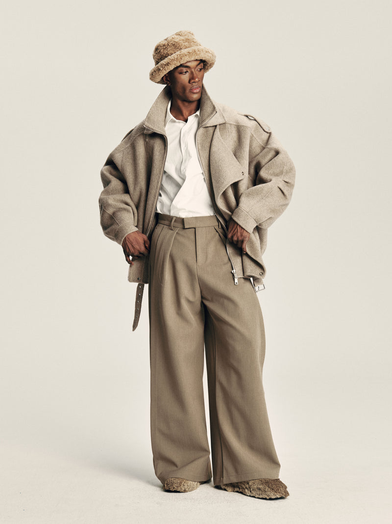 Wide Pleat Trousers