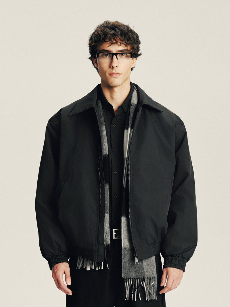 Checked Wool Scarf