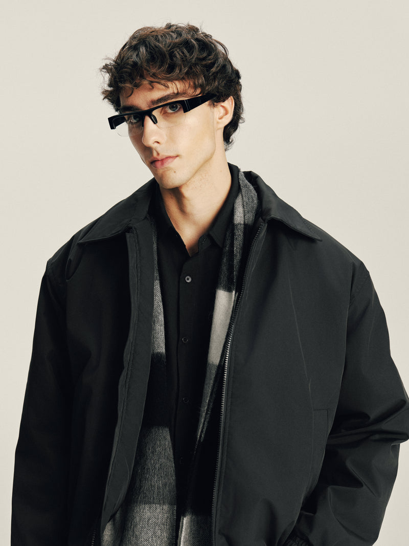 Checked Wool Scarf