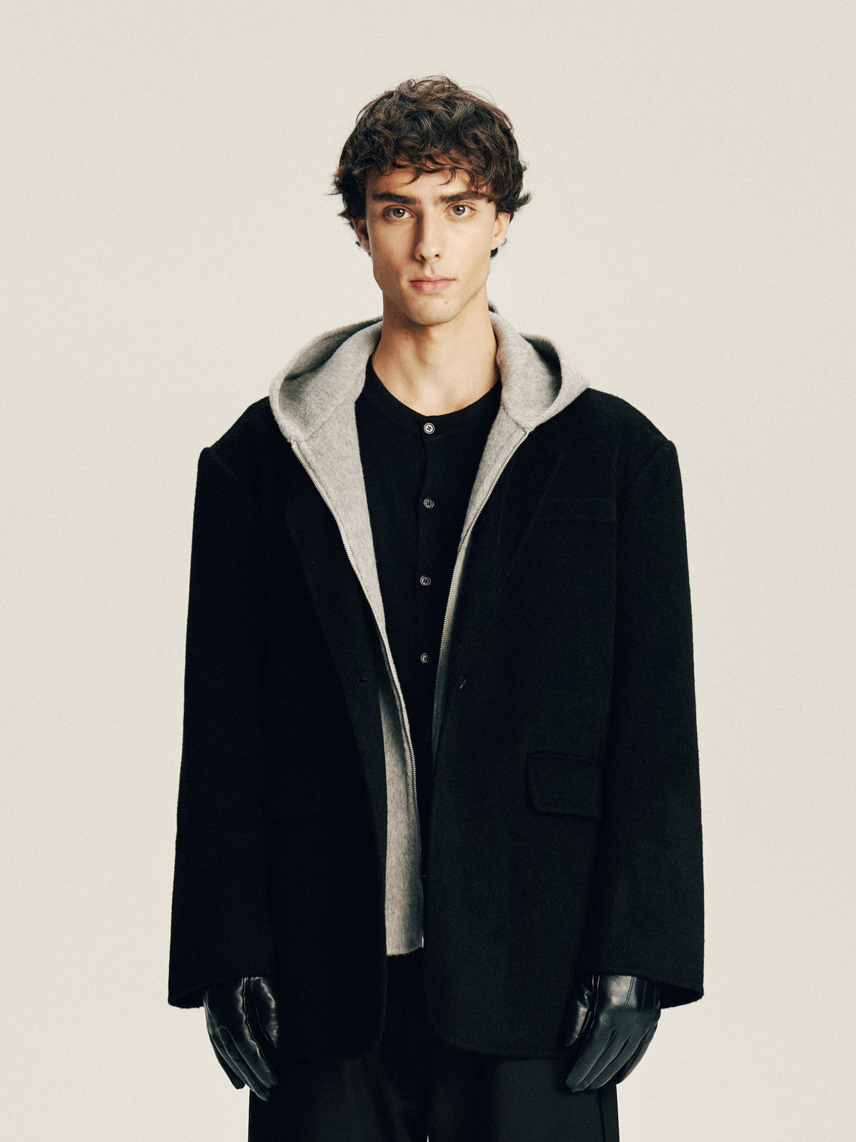 ‘Plan B’ Wool Hooded Blazer
