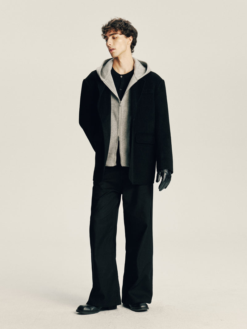 ‘Plan B’ Wool Hooded Blazer
