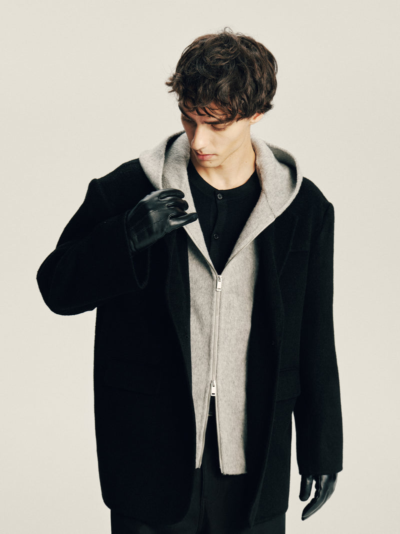 ‘Plan B’ Wool Hooded Blazer