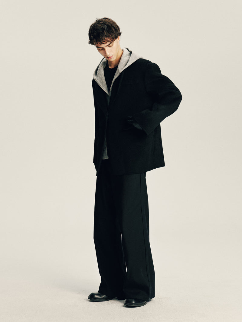 ‘Plan B’ Wool Hooded Blazer