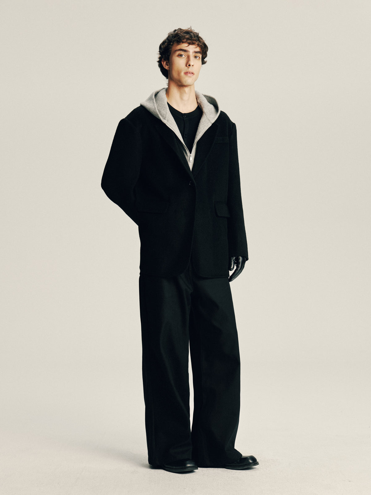 ‘Plan B’ Wool Hooded Blazer