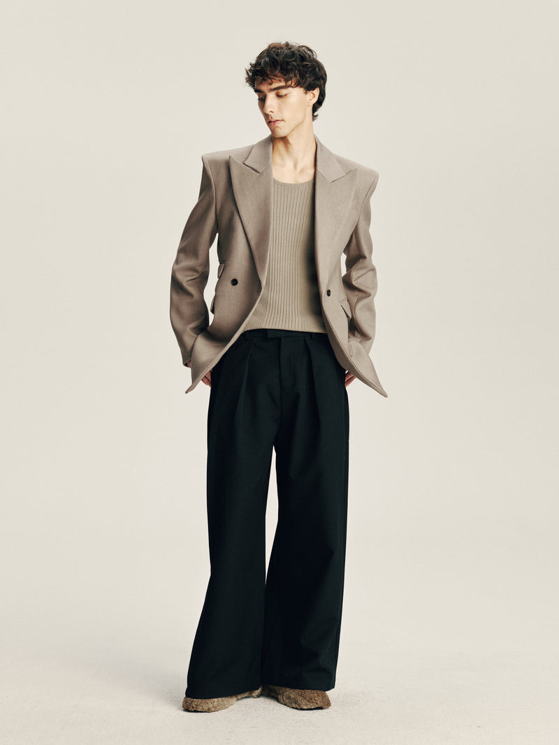 Wide Pleat Trousers