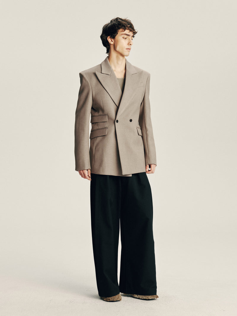Asymmetric Pocket Blazer