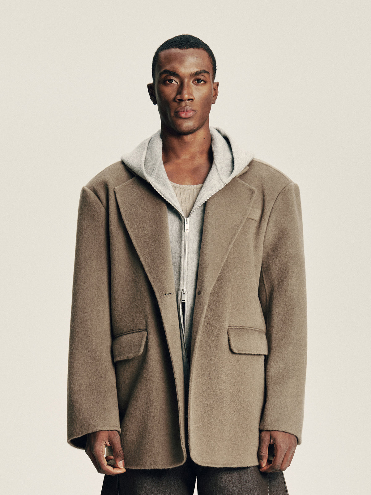 ‘Plan B’ Wool Hooded Blazer