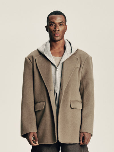‘Plan B’ Wool Hooded Blazer