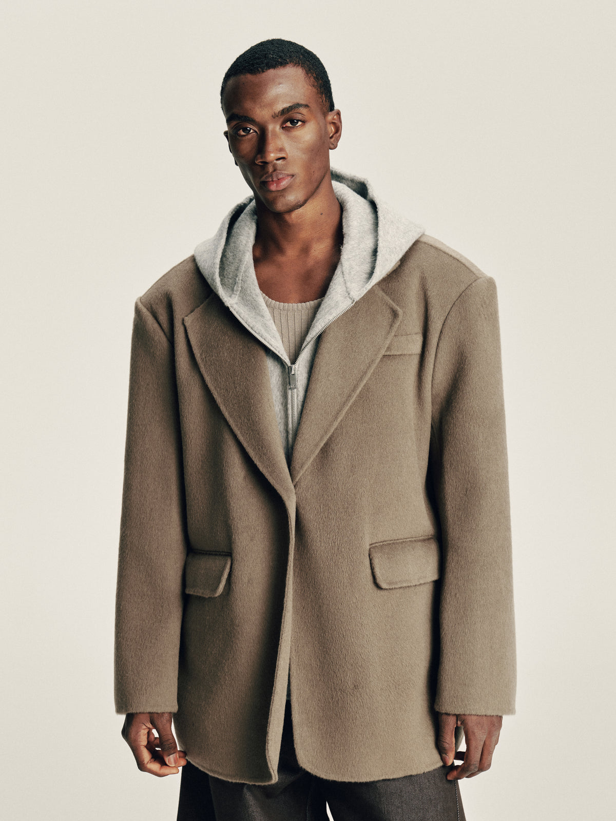 ‘Plan B’ Wool Hooded Blazer