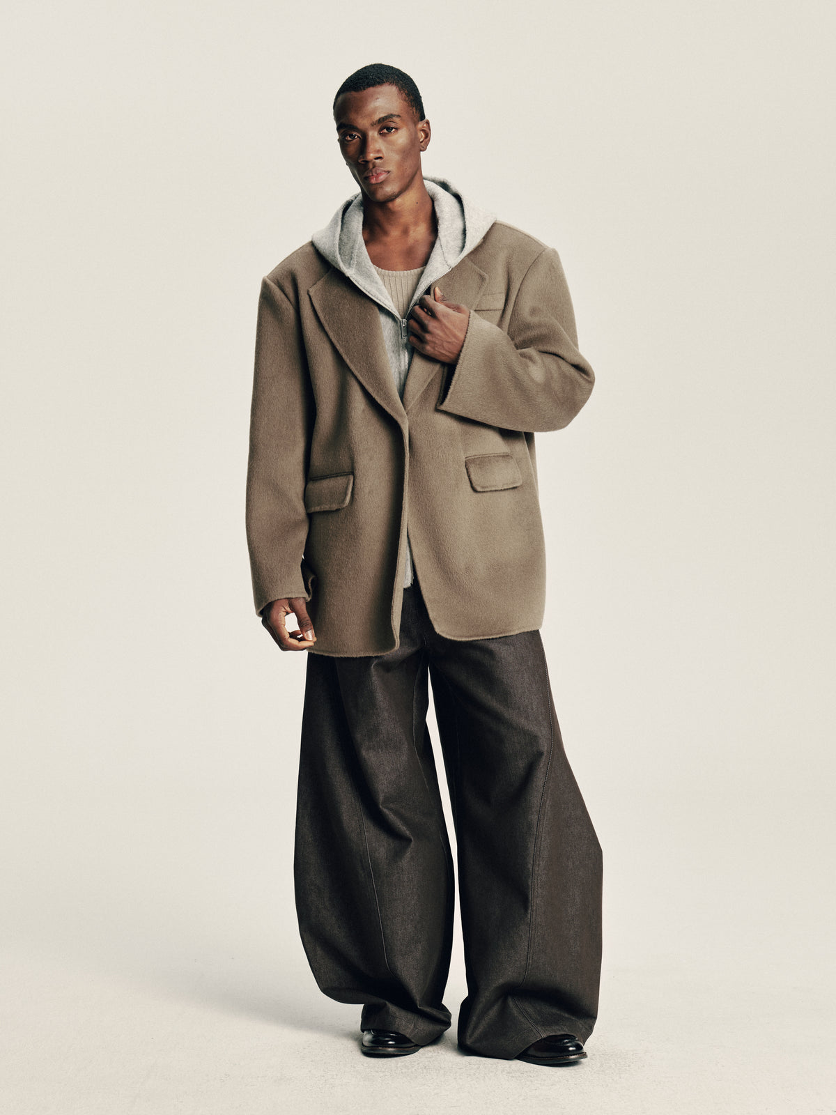 ‘Plan B’ Wool Hooded Blazer