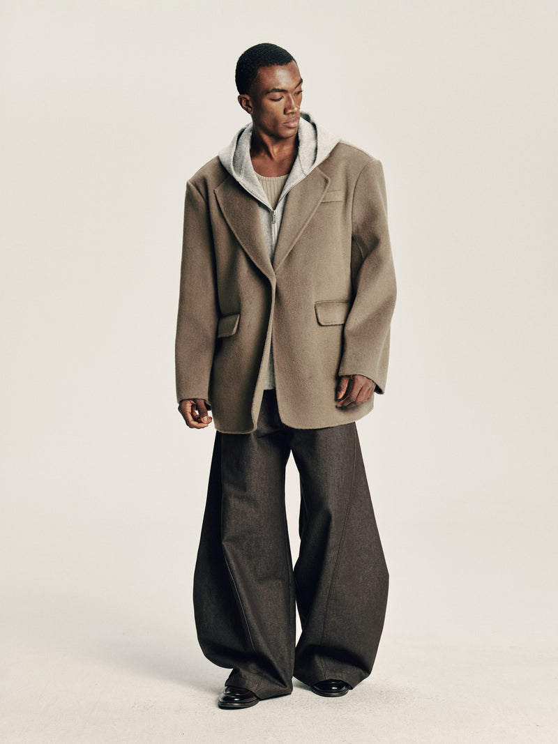 ‘Plan B’ Wool Hooded Blazer