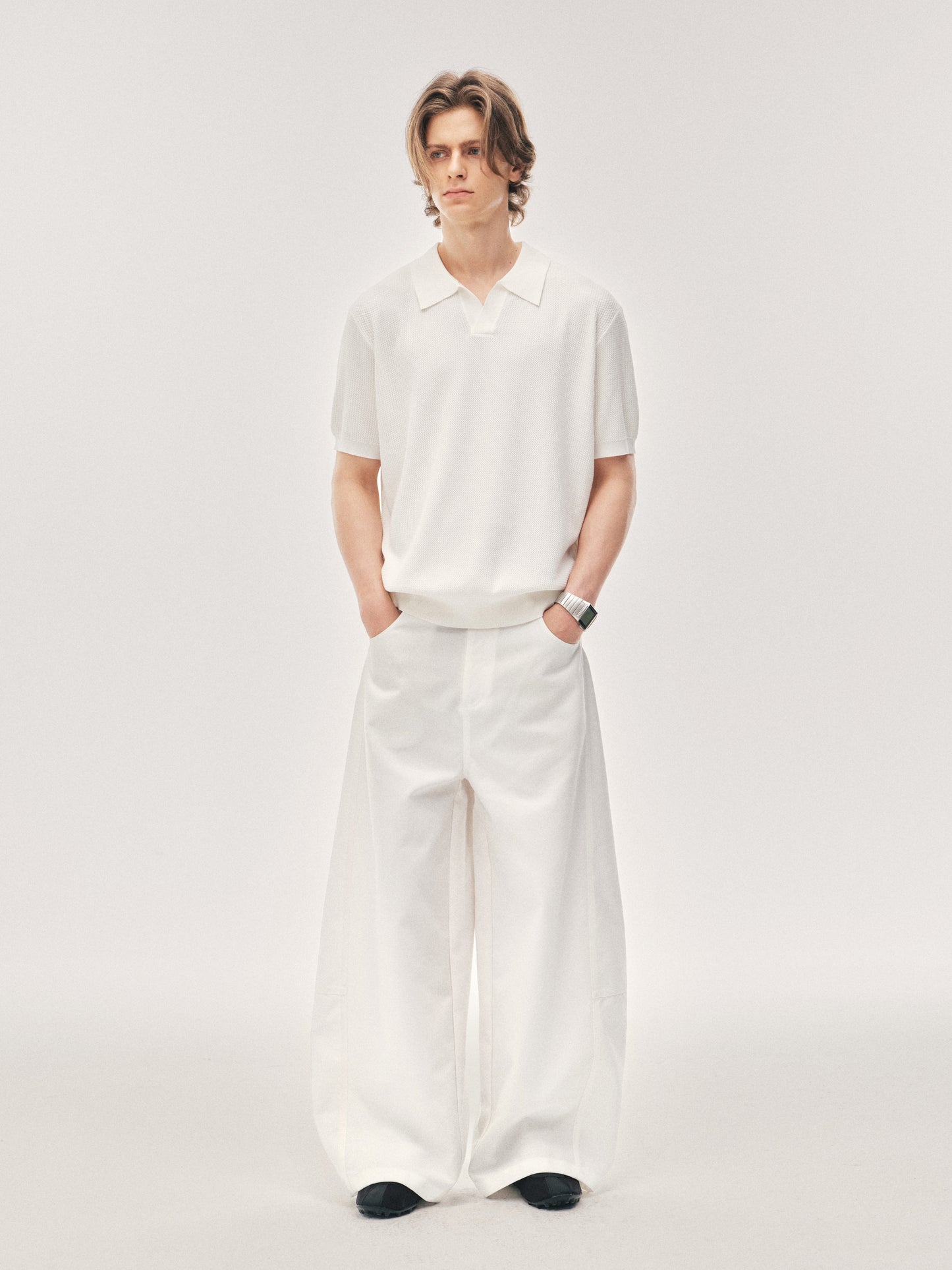 Pantalones anchos de línea