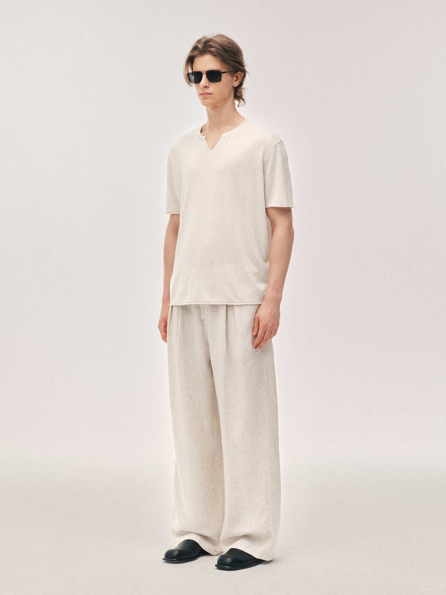 'No Meeting' Pantalones de ramie