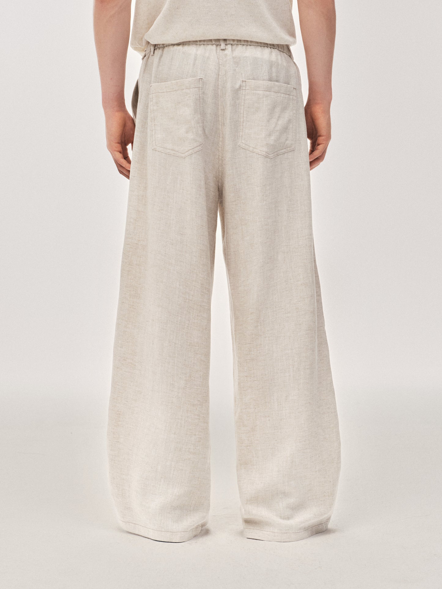 'No Meeting' Pantalones de ramie
